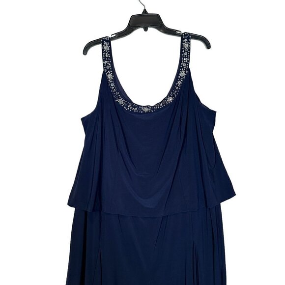 NEW Alex Evenings Women's Matte Jersey Plus Size Dress with Beading Sz. 22W - Picture 2 of 8